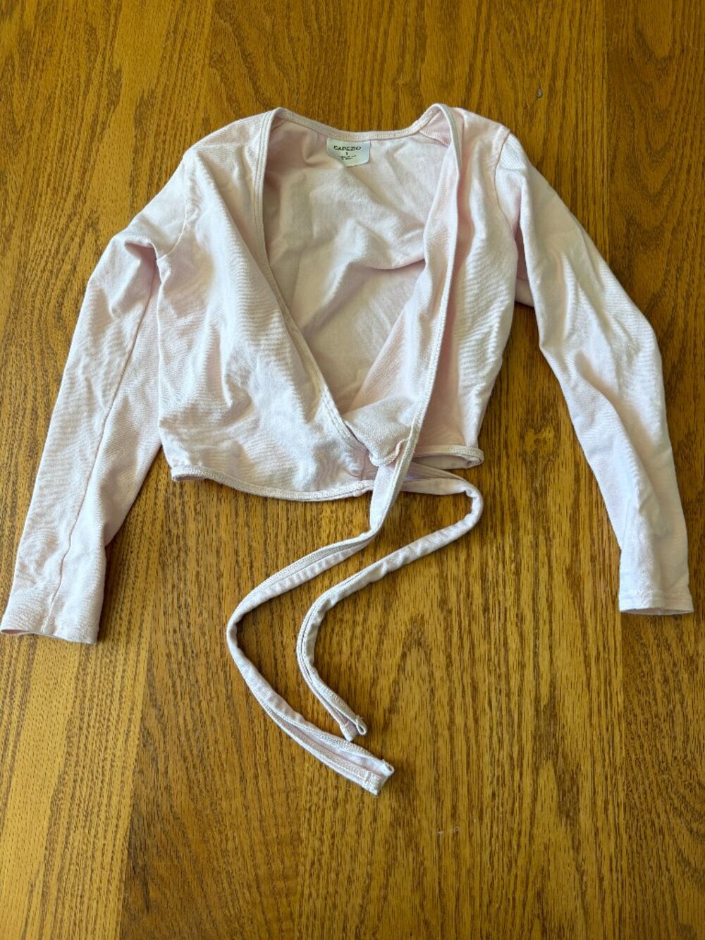 Capezio Light Pink Ballet Dance Wrap Girls Small Warm Up Cardigan